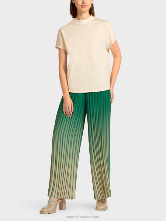 kleding crème 464J1446 t-shirt met kapmouwtjes Marc Cain