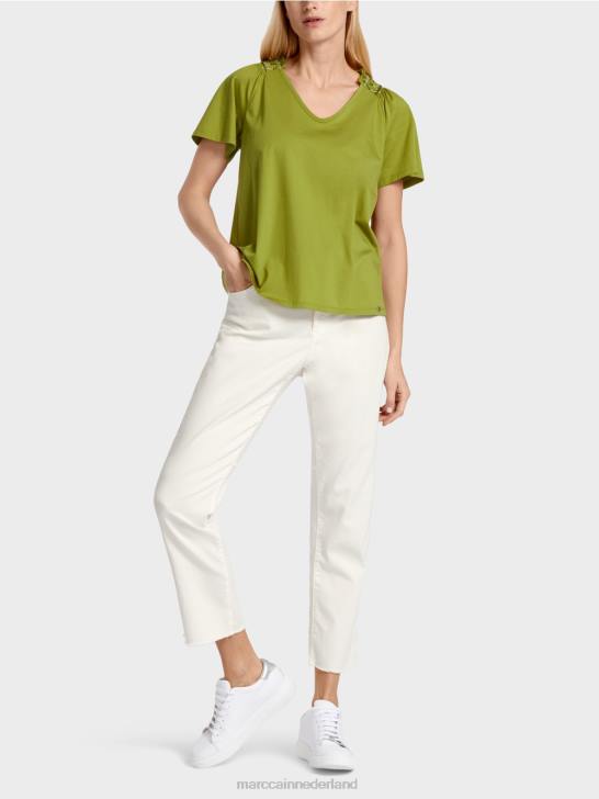kleding diep olijfgroen 464J1404 t-shirt met raglan Marc Cain