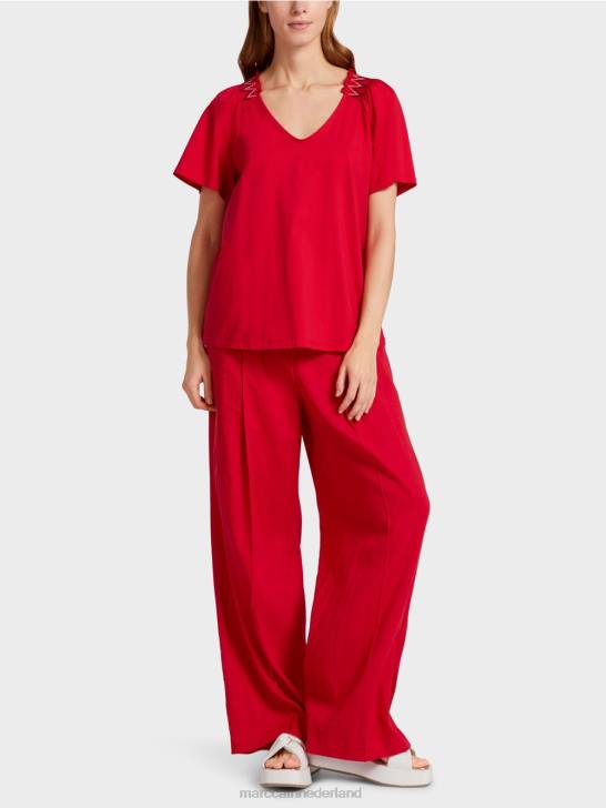 kleding dieprood 464J1375 t-shirt met raglan Marc Cain