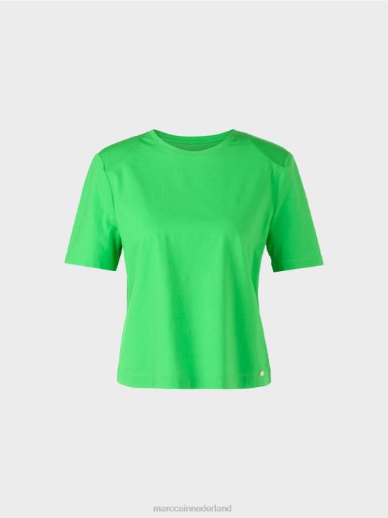 kleding donker appelgroen 464J1249 T-shirt met een boxy-snit Marc Cain