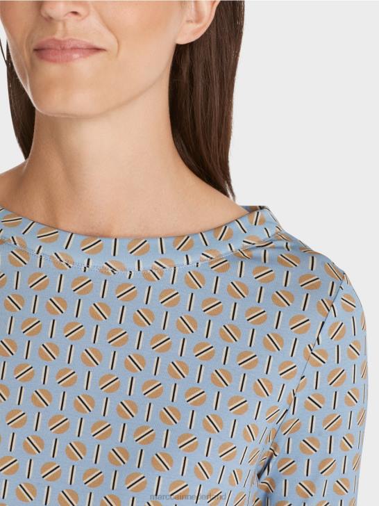 kleding donkere zomerhemel 464J1281 t-shirt met grafisch ontwerp Marc Cain