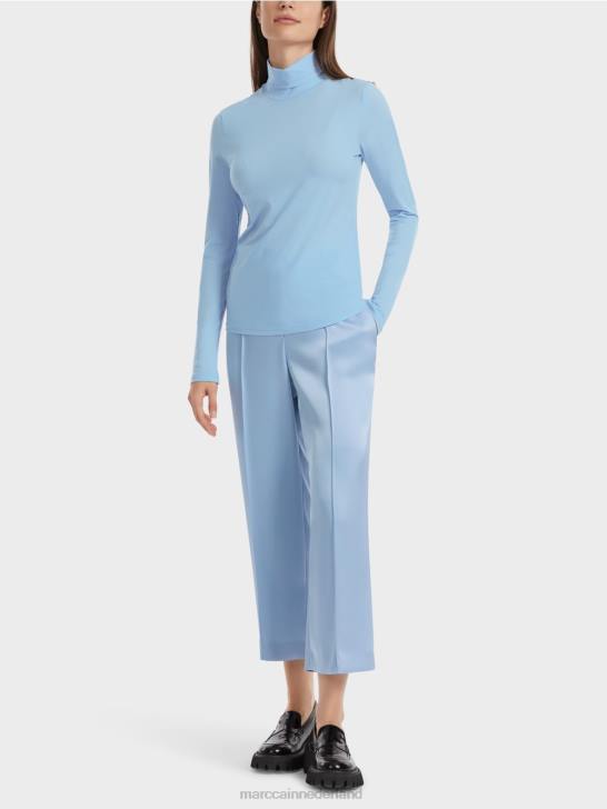 kleding donkere zomerhemel 464J1288 t-shirt met rolkraag Marc Cain