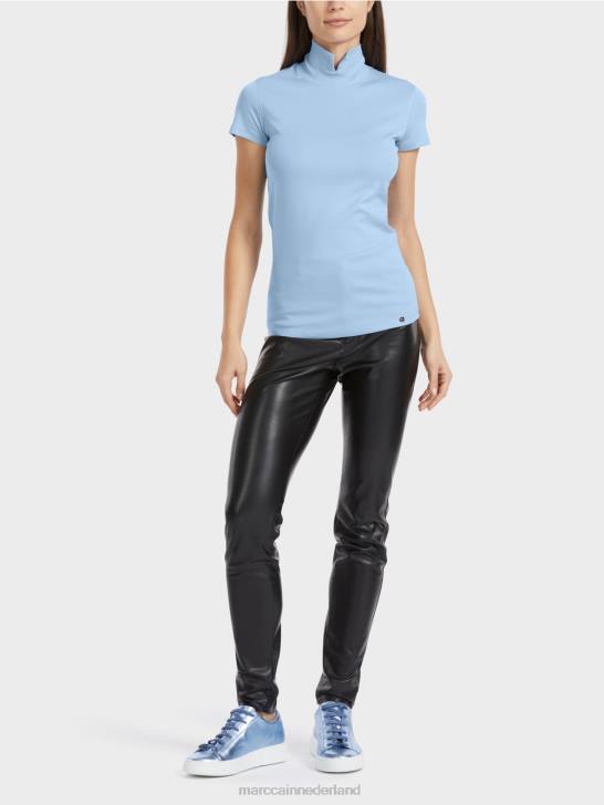 kleding donkere zomerhemel 464J1334 T-shirt met hoge hals Marc Cain