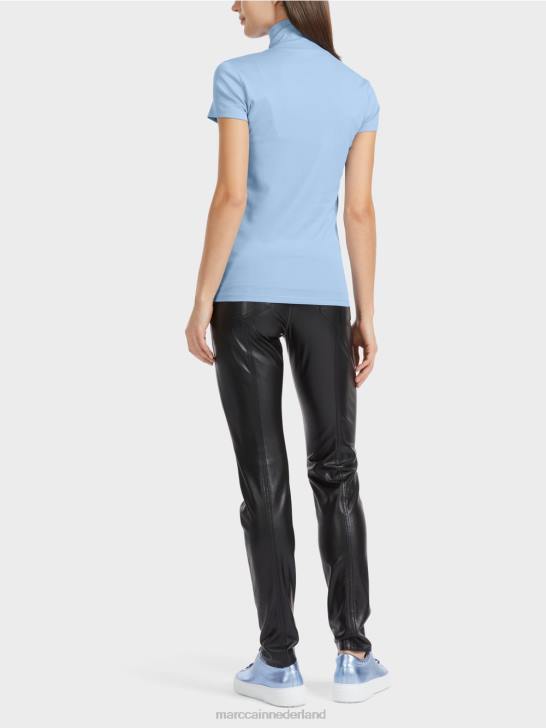 kleding donkere zomerhemel 464J1334 T-shirt met hoge hals Marc Cain