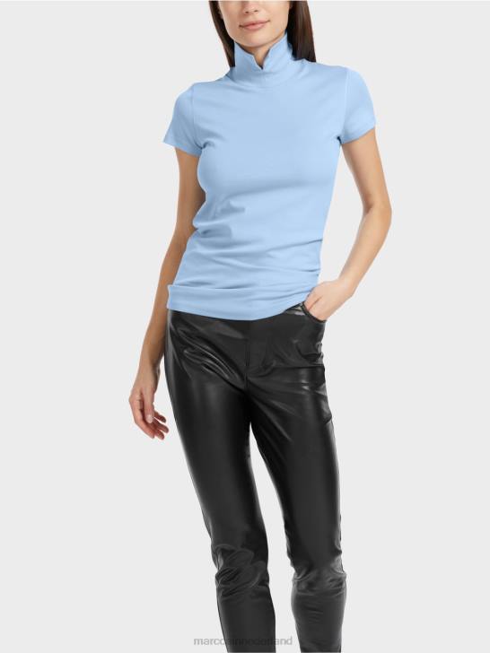 kleding donkere zomerhemel 464J1334 T-shirt met hoge hals Marc Cain