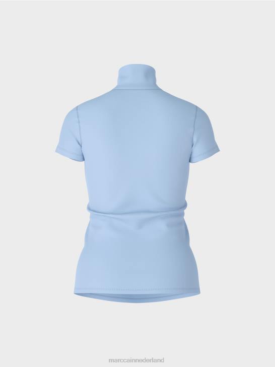 kleding donkere zomerhemel 464J1334 T-shirt met hoge hals Marc Cain