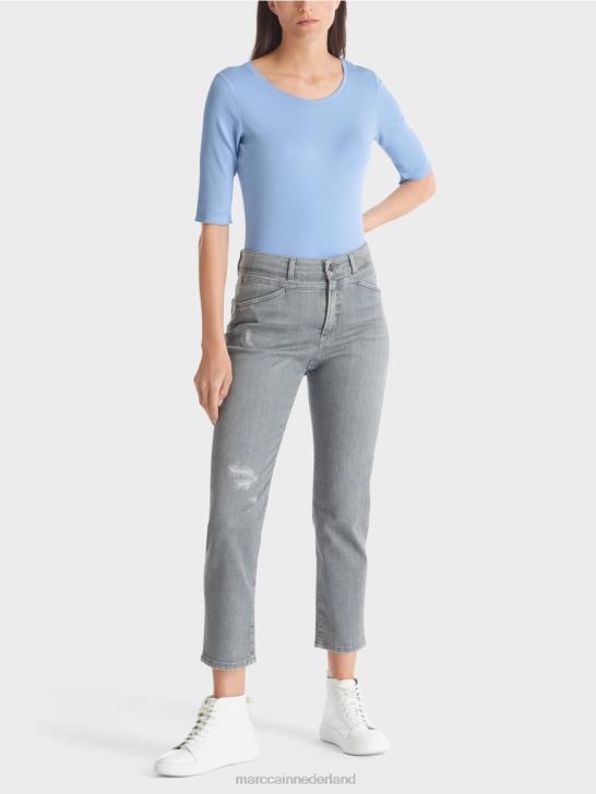 kleding donkere zomerhemel 464J1335 t-shirt met lengte mouwen Marc Cain