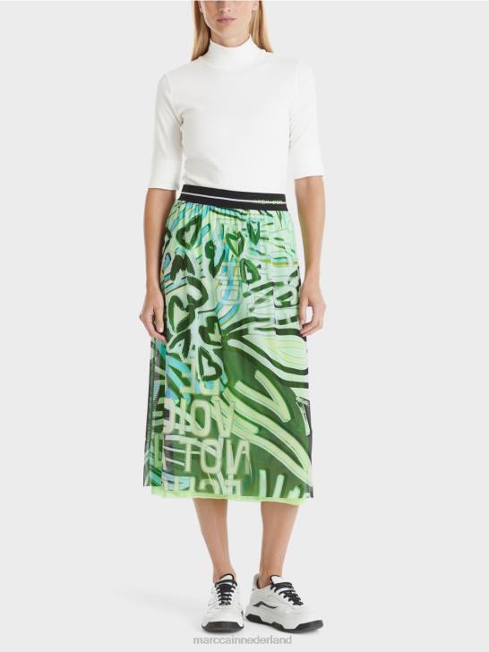 kleding gebroken wit 464J1296 overhemd met opstaande kraag en -mouwen Marc Cain