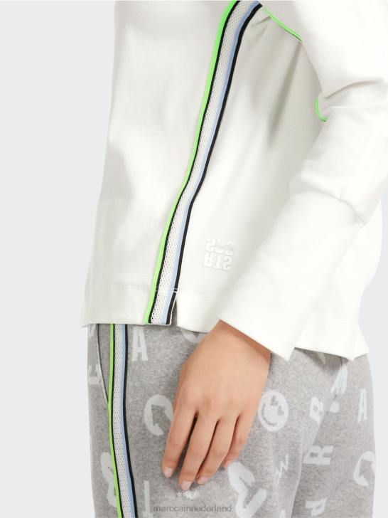 kleding gebroken wit 464J1298 kimono-vormig t-shirt Marc Cain