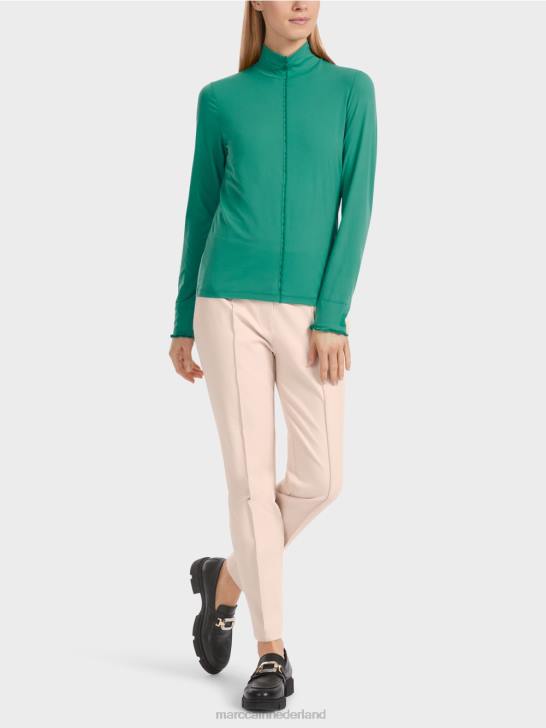 kleding glazuur 464J1237 shirt met lange mouwen en opstaande kraag Marc Cain