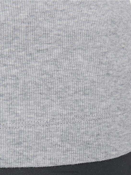 kleding grijs 464J1488 overhemd met ronde kraag en korte mouwen Marc Cain