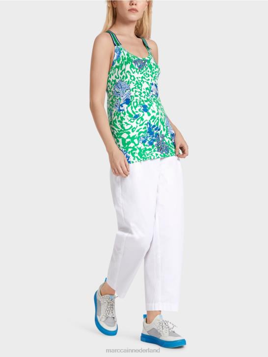 kleding helder basilicumblad 464J1356 top met boxerrug Marc Cain