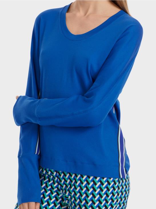 kleding helder koningsblauw 464J1239 kimono-vormig t-shirt Marc Cain