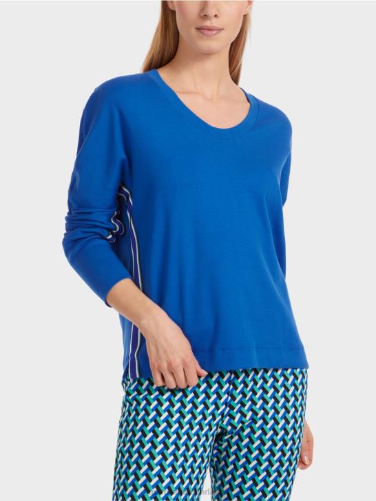 kleding helder koningsblauw 464J1239 kimono-vormig t-shirt Marc Cain