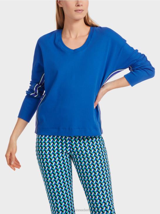 kleding helder koningsblauw 464J1239 kimono-vormig t-shirt Marc Cain