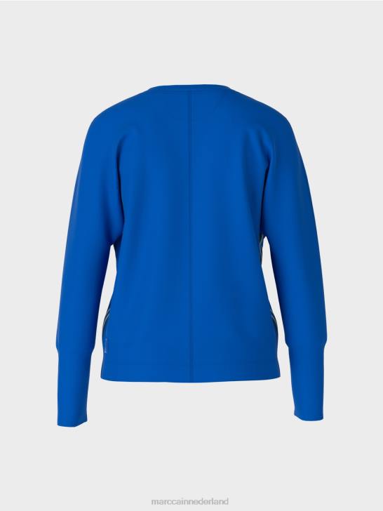 kleding helder koningsblauw 464J1239 kimono-vormig t-shirt Marc Cain