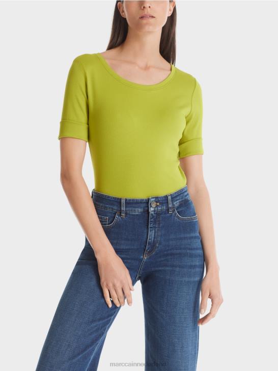 kleding helder olijfgroen 464J1328 t-shirt met lengte mouwen Marc Cain
