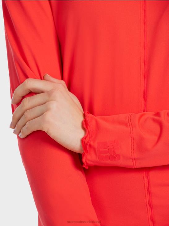 kleding kampari 464J1255 shirt met lange mouwen en opstaande kraag Marc Cain