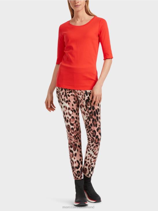 kleding kampari 464J1263 effen t-shirt met 3/4 mouwen Marc Cain