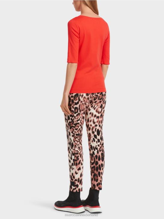 kleding kampari 464J1263 effen t-shirt met 3/4 mouwen Marc Cain