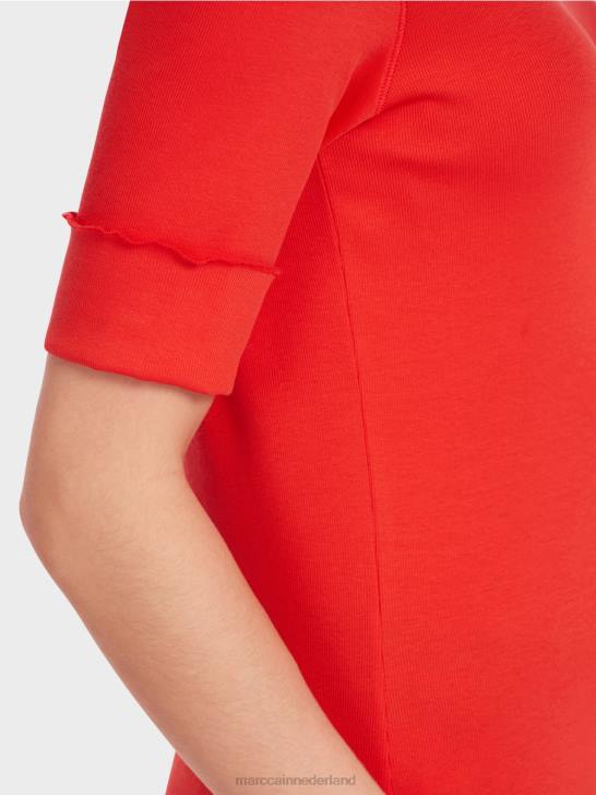 kleding kampari 464J1263 effen t-shirt met 3/4 mouwen Marc Cain