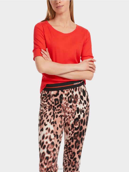 kleding kampari 464J1263 effen t-shirt met 3/4 mouwen Marc Cain