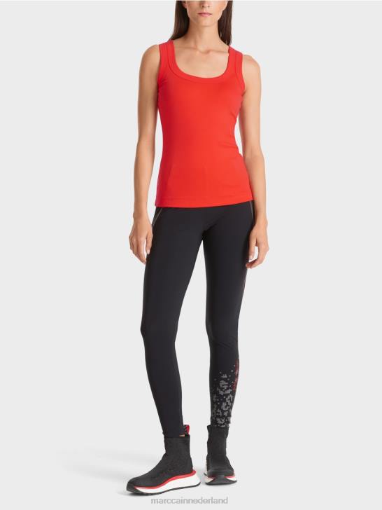 kleding kampari 464J1269 mouwloze katoenen ribtop Marc Cain