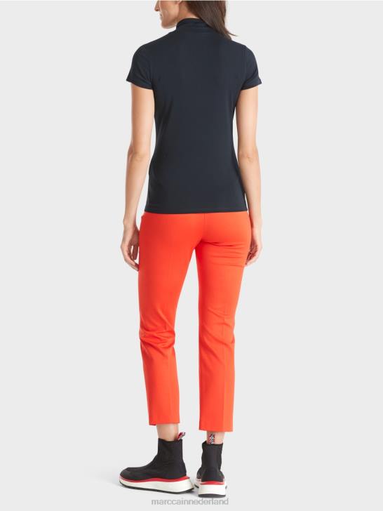 kleding middernacht blauw 464J1346 T-shirt met hoge hals Marc Cain