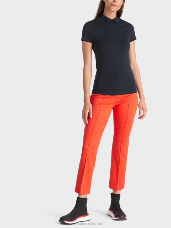 kleding middernacht blauw 464J1346 T-shirt met hoge hals Marc Cain