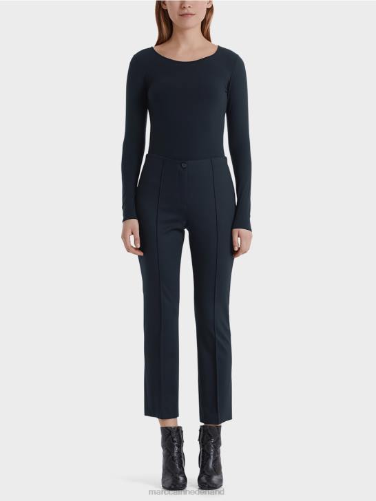 kleding middernacht blauw 464J1474 delicaat shirt met lange mouwen Marc Cain