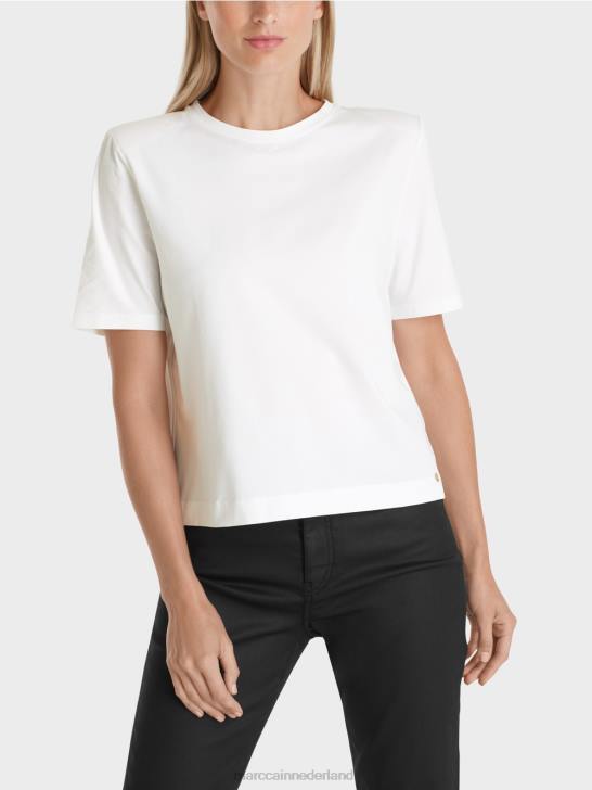kleding wit 464J1250 T-shirt met een boxy-snit Marc Cain
