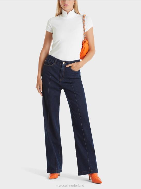 kleding wit 464J1351 T-shirt met hoge hals Marc Cain