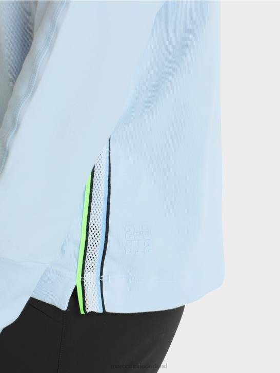 kleding zacht poederblauw 464J1299 kimono-vormig t-shirt Marc Cain