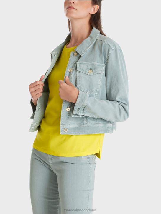 kleding zachte citroen 464J1313 T-shirt met brede ronde hals Marc Cain