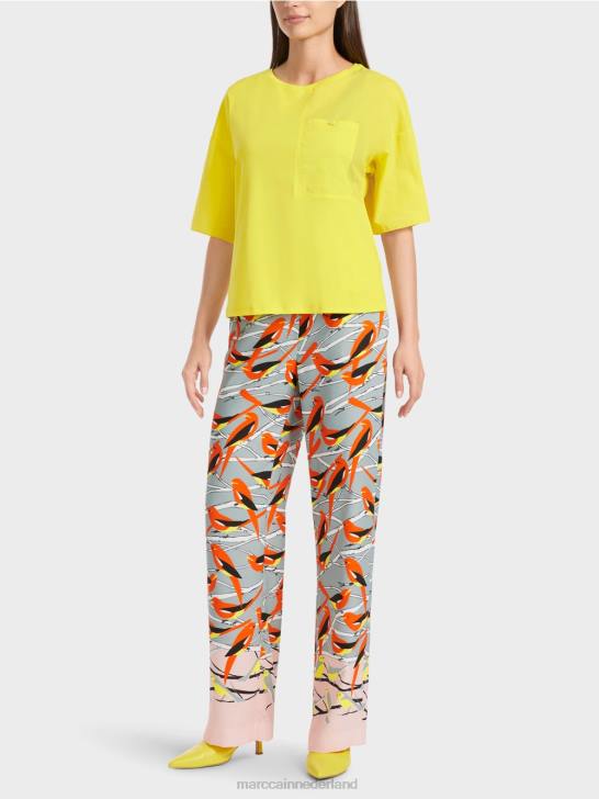kleding zachte citroen 464J1323 bedrukt t-shirt Marc Cain