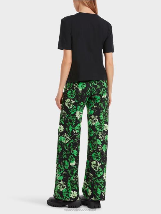 kleding zwart 464J1247 T-shirt met een boxy-snit Marc Cain