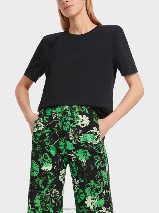 kleding zwart 464J1247 T-shirt met een boxy-snit Marc Cain