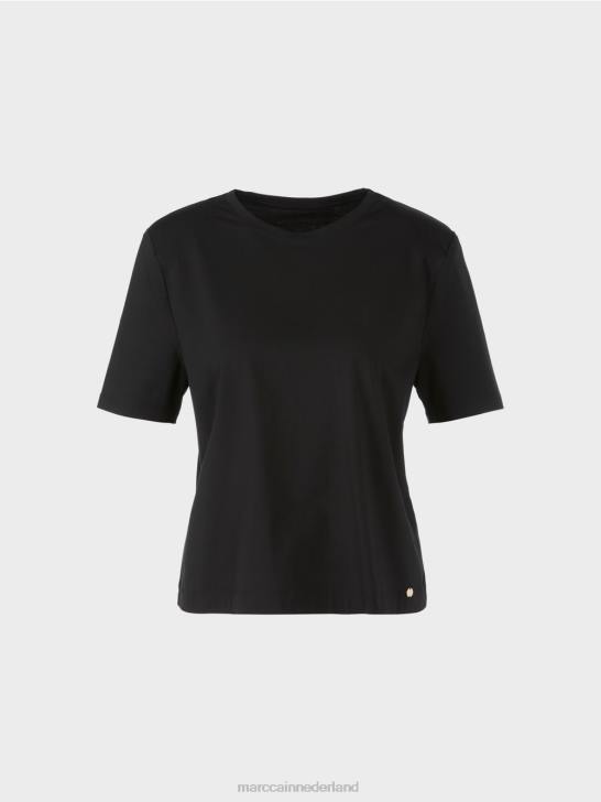 kleding zwart 464J1247 T-shirt met een boxy-snit Marc Cain