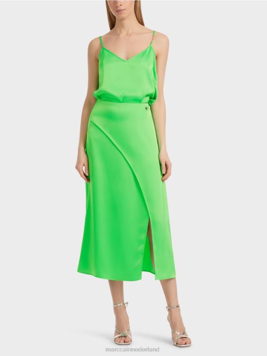 kleding donker appelgroen 464J458 rok met wikkeleffect Marc Cain