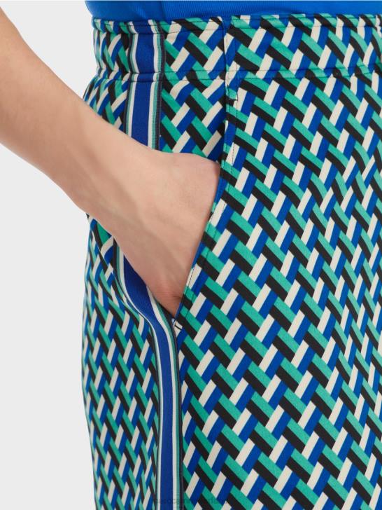 kleding glazuur 464J457 uitlopende rok met all-over dessin Marc Cain