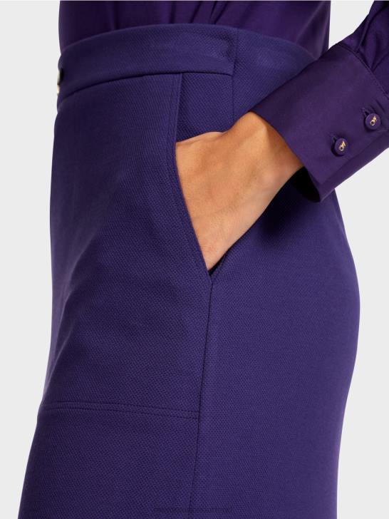 kleding koninklijk paars 464J514 slim-fit rok met decoratieve mc-ketting Marc Cain