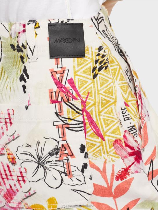 kleding lichte kalk 464J479 \"rethink Together\" minirok met print Marc Cain