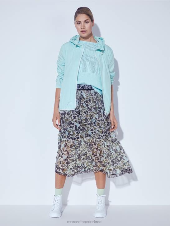 kleding zacht dakraam 464J498 gelaagde rok van viscose-crêpe Marc Cain