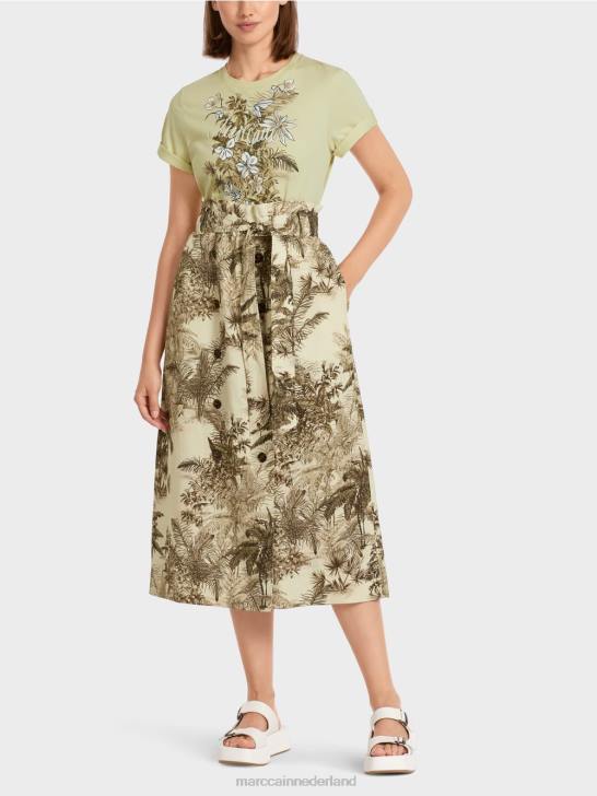 kleding zachte adem 464J493 kuitlange rok Marc Cain