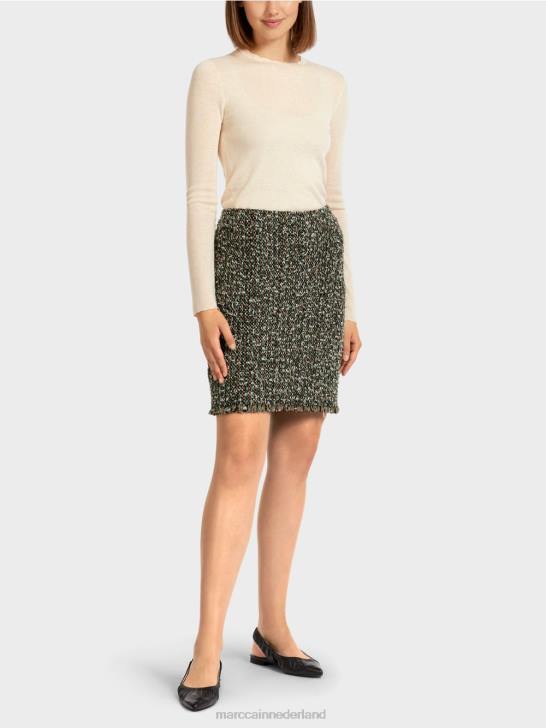 kleding zwart 464J510 minirok "gebreid in Duitsland" Marc Cain