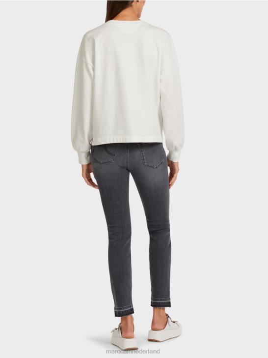 kleding gebroken wit 464J1228 Oversized sweatshirt met 3D-elementen Marc Cain