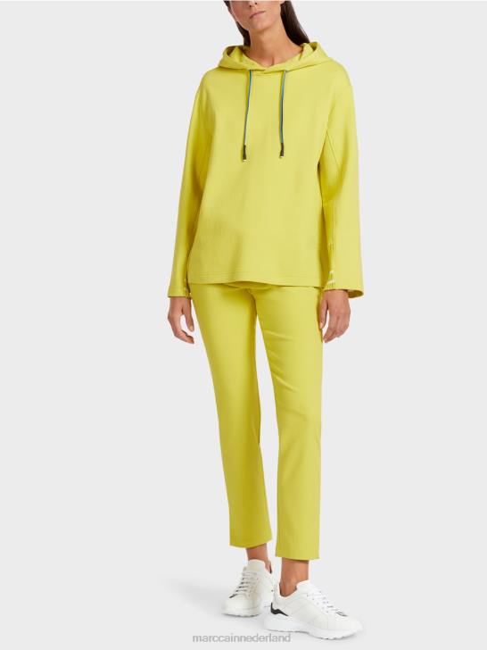 kleding groene zwavel 464J1227 vrouwelijk sweatshirt met capuchon Marc Cain
