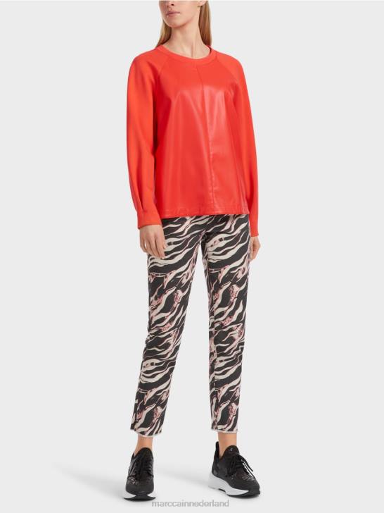 kleding kampari 464J1223 raglan sweatshirt met materiaalmix Marc Cain