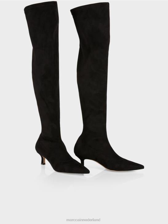 schoenen zwart 464J1576 overknees met kitten heels Marc Cain