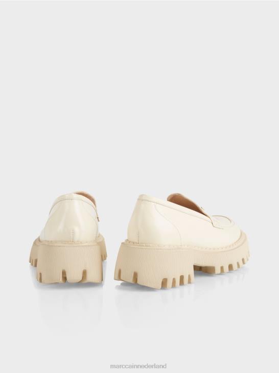 schoenen donkere crème 464J1558 lage schoenen met decoratieve stiksels Marc Cain